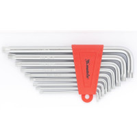 Набор удлиненных имбусовых ключей MATRIX TORX T10-T50, CrV, сатинирование, 9 шт. 12306