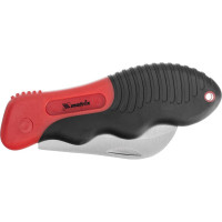 Складной нож электрика, изогнутое лезвие, эргономичная двухкомпонентная рукоятка MATRIX 78986