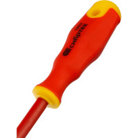 Диэлектрическая отвертка СИБРТЕХ SL4х100 мм, CrV, до 1000 В, двухкомпонентная рукоятка 12932