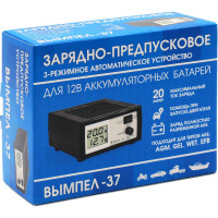 Зарядное устройство Вымпел Вымпел-37 автомат, 0-20А, 14.2/14.8/18 В, ЖК индикатор 2046