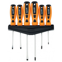 Набор отверток SPARTA "Point", CrV, двухкомпонентные рукоятки, 6 шт//. 11782