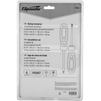 Набор отверток SPARTA "Point", CrV, двухкомпонентные рукоятки, 6 шт//. 11782