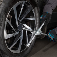 Баллонный усиленный ключ-крест STELS 17х19х21х22х1/2 с переходником на 1/2" 14249