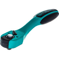 Ключ-трещотка 1/4", 72 зуба, с быстрым сбросом, CrV, 2-х компонентная рукоятка STELS 14028