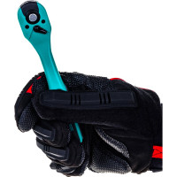 Ключ-трещотка 1/4", 72 зуба, с быстрым сбросом, CrV, 2-х компонентная рукоятка STELS 14028