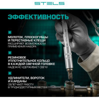 Набор инструмента 1/4", 1/2", CrV, S2, усиленный кейс, 119шт STELS 14112