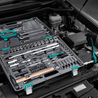 Набор инструмента 1/4", 1/2", CrV, S2, усиленный кейс, 119шт STELS 14112