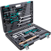 Набор инструмента 1/4", 1/2", CrV, S2, усиленный кейс, 119шт STELS 14112