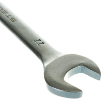 Набор комбинированных ключей 6-22 мм, 12шт, CrV, матовый хром STELS 15429