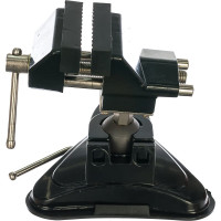 Настольные тиски MATRIX резиновая вакуумная присоска, шарнирный механизм, ширина рабочих губок 70 мм 18506