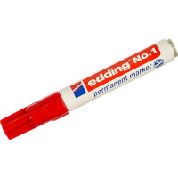 Перманентный маркер, красный, клиновидный наконечник 1-5мм Edding E-1-2