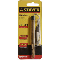 Пробник STAYER MAXElectro для автопроводки, латунный, 6-24В, 110мм 2574_z01