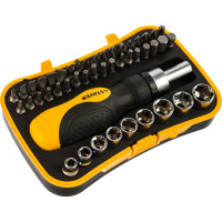 Реверсивная отвертка с битами и торцевыми головками 46шт STAYER MASTER ТECHNO 25084-H46