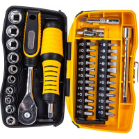 Биты и торцовые головки с трещоткой и воротком 39шт STAYER PROFI 25135-H39