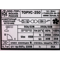 Сварочный инвертор ТОРУС-250 НАКС