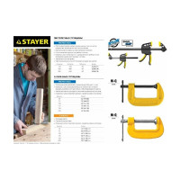 Струбцина тип F, DIN 5117, 120х1000мм STAYER PROFESSIONAL 32095-120-1000