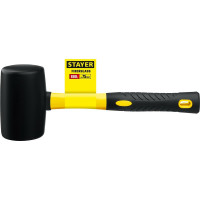 Чёрная резиновая киянка STAYER 450 г 2054-65