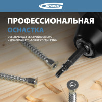 Набор бит (HEX 4; 50 мм, сталь S2) 10 шт. GROSS 11463