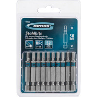 Набор бит (HEX 4; 50 мм, сталь S2) 10 шт. GROSS 11463