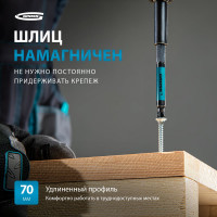 Набор бит (Ph2; 70 мм, сталь S2) 10 шт. GROSS 11262