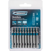 Набор бит TORX (Т20; 50 мм, сталь S2) 10 шт. GROSS 11470