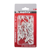 Заклепки RAL 9003 (3.2х8 мм; сигнально-белый) 50 шт. MATRIX 40672