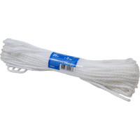 Вязаный полипропиленовый шнур с сердечником, белый, длина 20м, диаметр 3мм СИБИН 50253