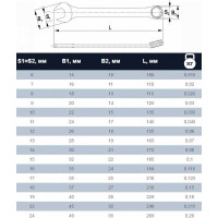 Набор комбинированных ключей THORVIK CWS0016 6-24 мм, 16 предметов 52048