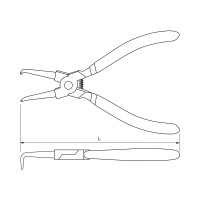 Щипцы для стопорных колец THORVIK IRBP180 загнутый сжим 180 мм 52190