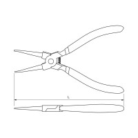Щипцы для стопорных колец THORVIK IRSP180 прямой сжим 180 мм 52192