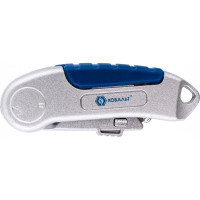 Технический складной нож, трапециевидные лезвия 19мм 3 шт, металлический корпус КОБАЛЬТ 245-039