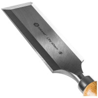 Плоская стамеска 40х140мм, CR-V, деревянная рукоятка КОБАЛЬТ 245-848