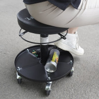 Ремонтный круглый табурет WIEDERKRAFT сиденье рабочее WDK-86020