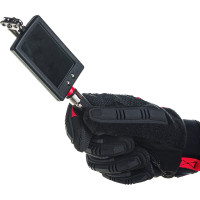 Смотровое прямоугольное зеркало WIEDERKRAFT с телескопической рукояткой с подсветкой WDK-65451