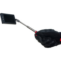 Смотровое прямоугольное зеркало WIEDERKRAFT с телескопической рукояткой с подсветкой WDK-65451