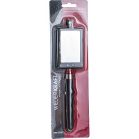 Смотровое прямоугольное зеркало WIEDERKRAFT с телескопической рукояткой с подсветкой WDK-65451