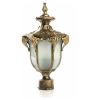 Садово-парковый светильник, шестигранный на столб 60W 230V E27, черное золото Feron PL4045 11425