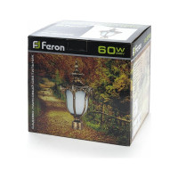 Садово-парковый светильник, шестигранный на столб 60W 230V E27, черное золото Feron PL4045 11425