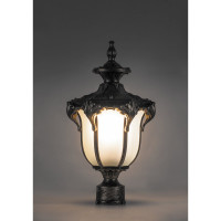 Садово-парковый светильник, шестигранный на столб 60W 230V E27, черное золото Feron PL4045 11425