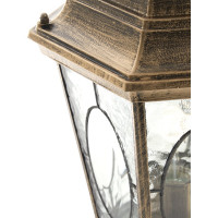 Садово-парковый светильник, шестигранный на постамент 60W E27 230V, черное золото Feron PL154 11322