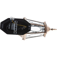 Садово-парковый светильник, шестигранный на стену вниз 60W E27 230V, черное золото FERON PL161 11328