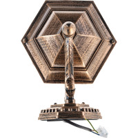 Садово-парковый светильник, шестигранный на стену вниз 60W E27 230V, черное золото FERON PL161 11328