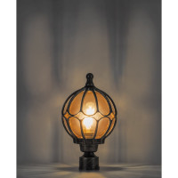Садово-парковый светильник, круглый на столб 60W 230V E27, черное золото FERON PL3703 11359