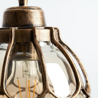 Садово-парковый светильник FERON PL3705 круглый на цепочке 60W 230V E27, черное золото 11369