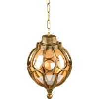 Садово-парковый светильник FERON PL3705 круглый на цепочке 60W 230V E27, черное золото 11369