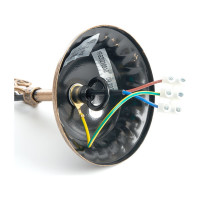 Садово-парковый светильник FERON PL3705 круглый на цепочке 60W 230V E27, черное золото 11369