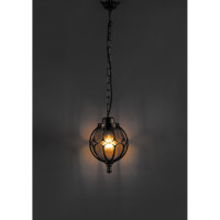 Садово-парковый светильник FERON PL3705 круглый на цепочке 60W 230V E27, черное золото 11369