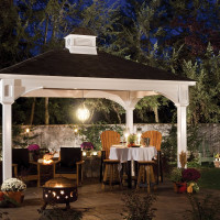 Садово-парковый светильник FERON PL3705 круглый на цепочке 60W 230V E27, черное золото 11369