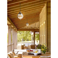 Садово-парковый светильник FERON PL3705 круглый на цепочке 60W 230V E27, черное золото 11369