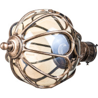 Садово-парковый светильник, круглый на столб 60W 230V E27, черное золото FERON PL3803 11360